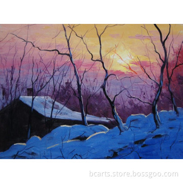 BC16-0136 Hot Selling Winter Landscape Painting For Indoor Decor